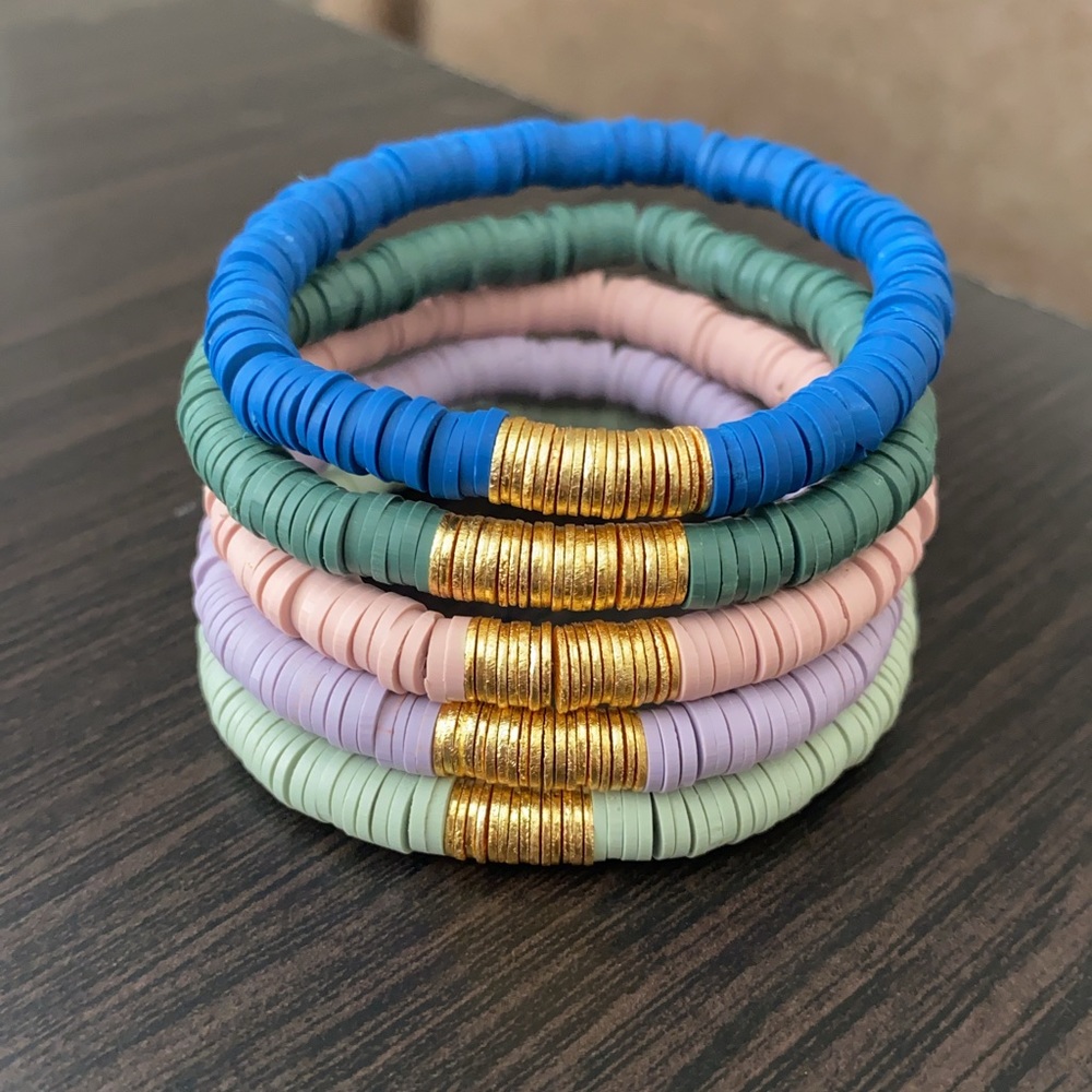 Heishi beaded bracelets